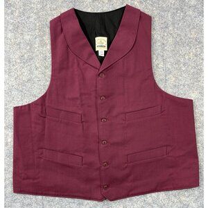 River Junction Trade Co Mens Vest Size 2XL 50 Ranch Western Cowboy Rodeo Red